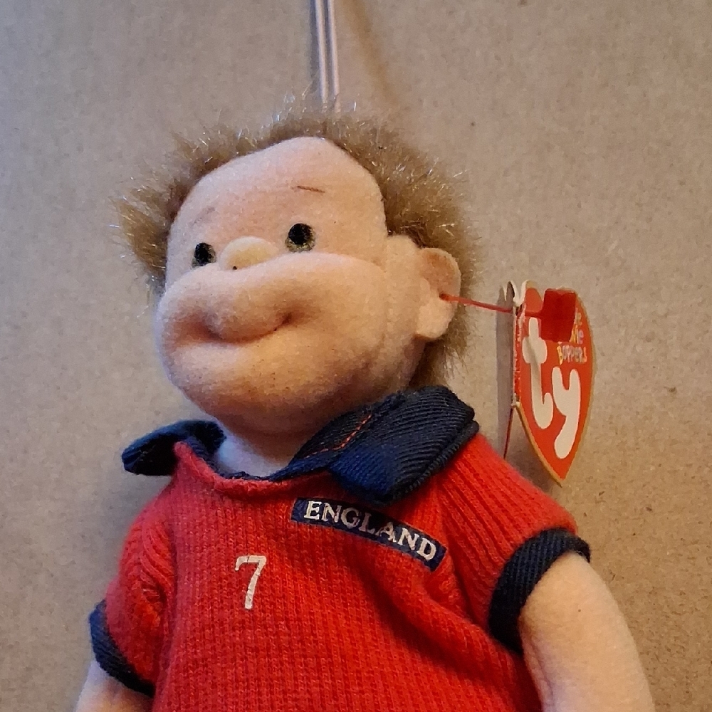 Footy Red and White Soccer Plush Doll NWT